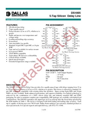 DS1005S-75/T&R datasheet  